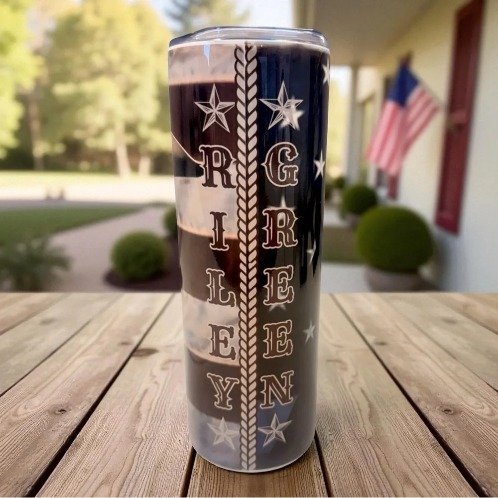 Riley Patriotic Tumbler with Sliding Lid and Straw‎